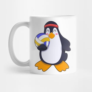 Penguin at Volleyball Sports Mug